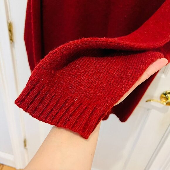 Vintage 90s J CREW Men's Shetland Wool Fisherman Crewneck Sweater Boxy Medium - Picture 7 of 16